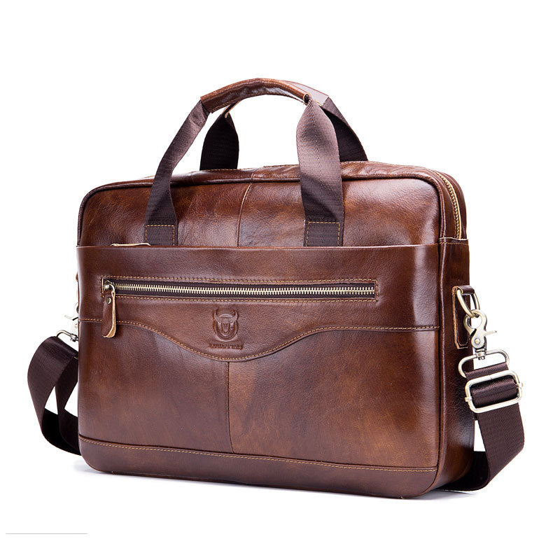 Sacoche ordinateur cuir homme, porte-documents vache 16 pouces