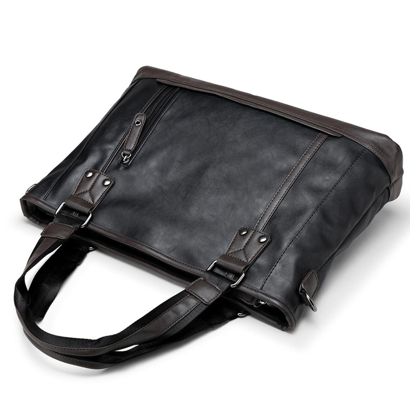 Sac ordinateur homme 14 pouces, cabas simili cuir à bandoulière