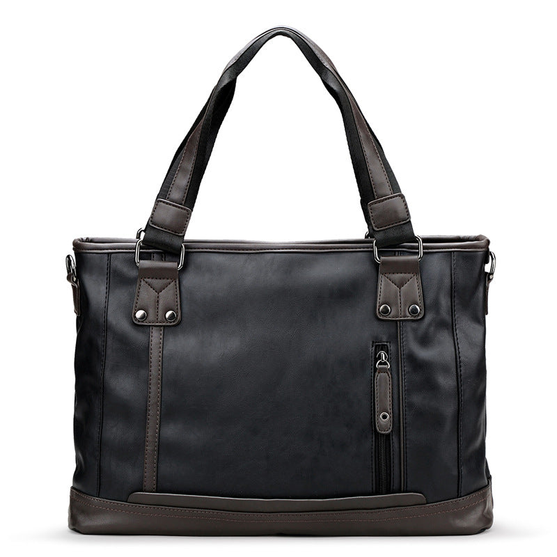 Sac ordinateur homme 14 pouces, cabas simili cuir à bandoulière