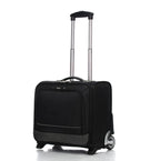 Trolley ordinateur homme en toile oxford noire, format 40 x 33 cm