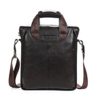 Sac ordinateur cuir homme vertical à poignées et bandoulière