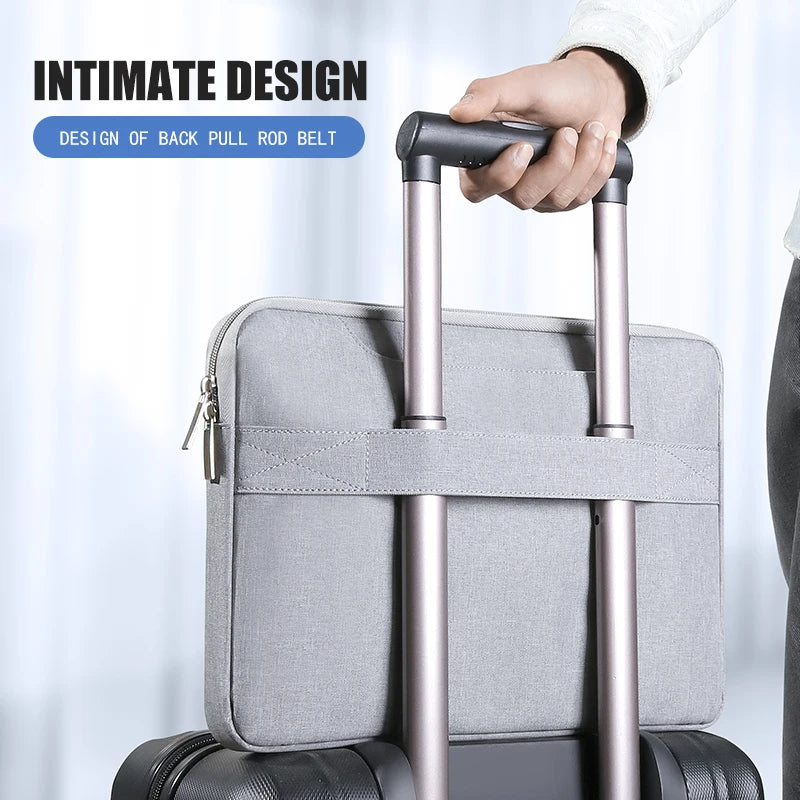 Pochette ordinateur fine 11,6 à 15,6 pouces, poches zippées en façade