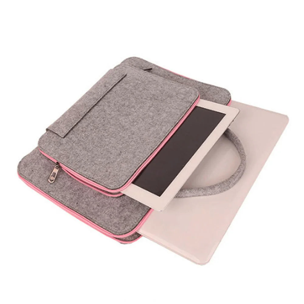 Pochette ordinateur en feutrine à anses, 11, 13 ou 15 pouces