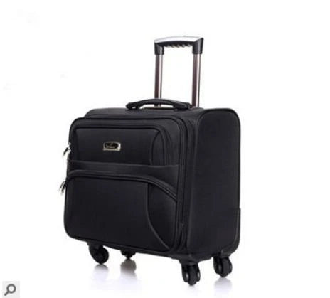 Trolley ordinateur 15,6 pouces en oxford, quatre roues pivotantes