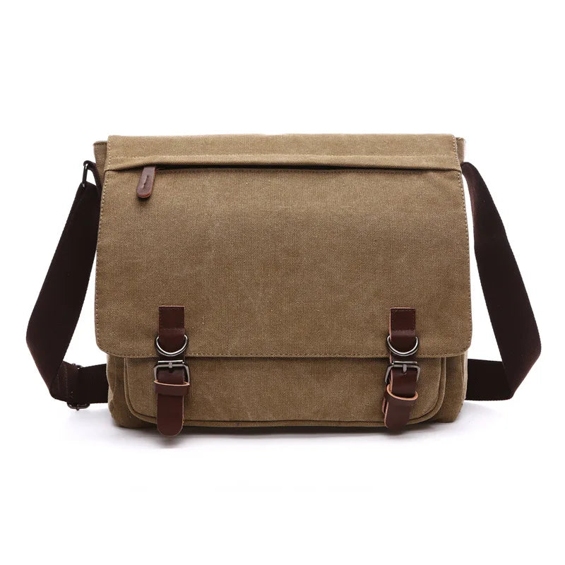 Une besace ordinateur en toile au style vintage