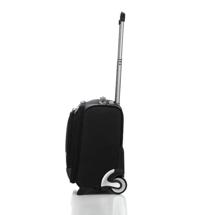 Trolley ordinateur homme en toile oxford noire, format 40 x 33 cm