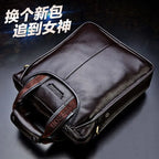 Sac ordinateur cuir homme vertical à poignées et bandoulière