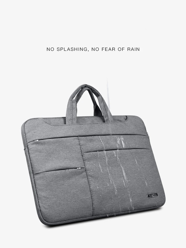 Pochette ordinateur fine 11,6 à 15,6 pouces, poches zippées en façade