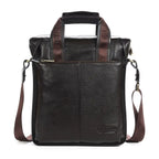 Sac ordinateur cuir homme vertical à poignées et bandoulière