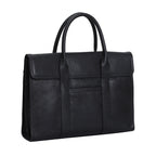 Sacoche ordinateur cuir homme à rabat, format A4, 15 pouces