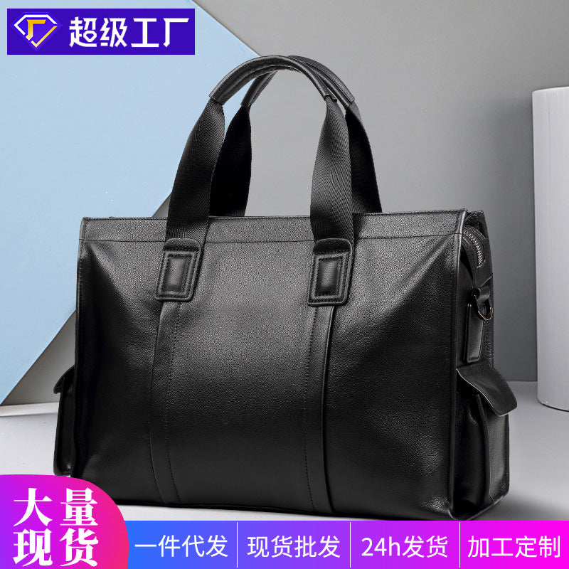 Sacoche ordinateur cuir homme, cuir de vache, poches au choix