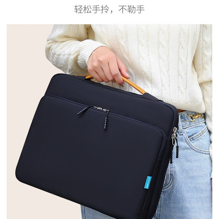 Pochette ordinateur compartiment accessoires en nylon, 8 coloris