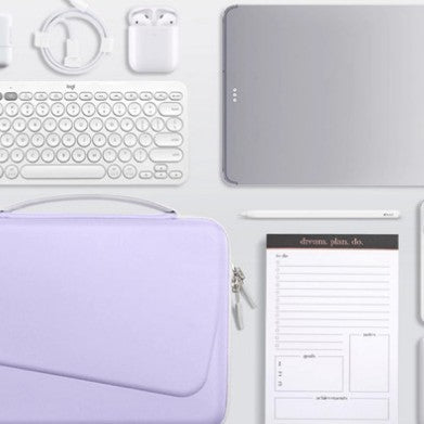 Pochette tablette et accessoires pour bureau ou cours