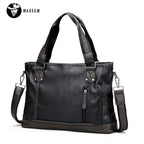 Sac ordinateur homme 14 pouces, cabas simili cuir à bandoulière