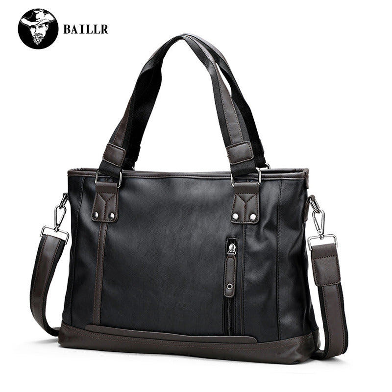 Sac ordinateur homme 14 pouces, cabas simili cuir à bandoulière