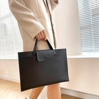Pochette ordinateur simili cuir à anses, 13 ou 14 pouces