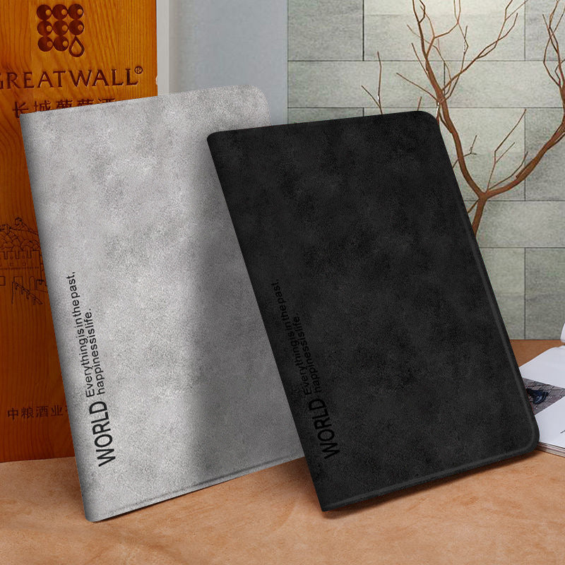 Housse tablette à rabat effet daim, support intégré 10 à 13 pouces