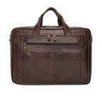 Sacoche ordinateur cuir homme 17 pouces, cuir de vache véritable