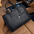 Sacoche ordinateur cuir homme 14 pouces en croûte de vache