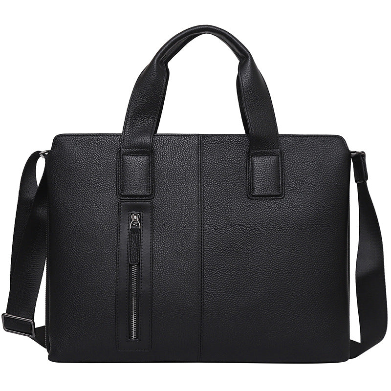Sacoche ordinateur cuir homme 15 pouces, cuir de vache grainé