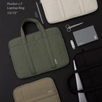 Pochette ordinateur matelassée en nylon déperlant, 13 à 16 pouces