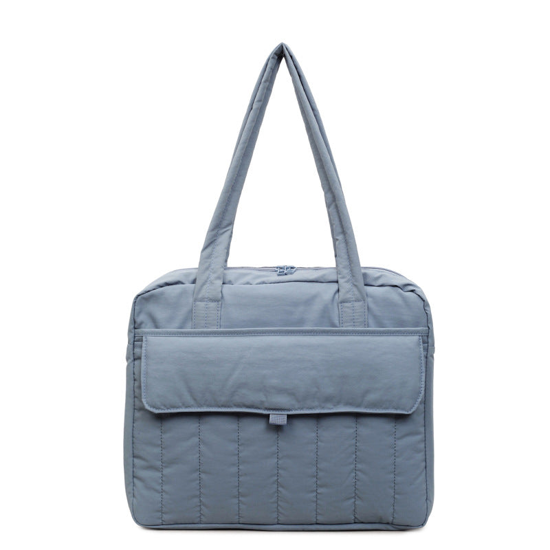 Sac ordinateur femme 16 pouces matelassé, cabas à rabat avant