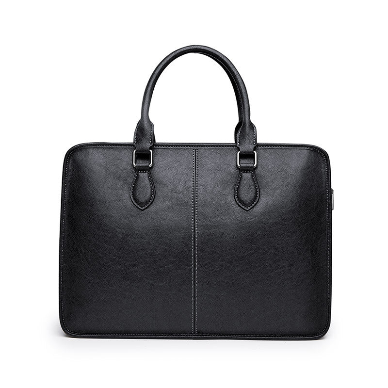 Sacoche ordinateur cuir homme 14 pouces en croûte de vache