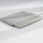 Housse ordinateur 14 pouces en simili cuir grainé, gris ou beige