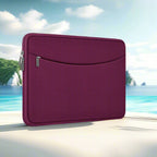 Pochette ordinateur polyester à poche zippée, de 13 à 17 pouces