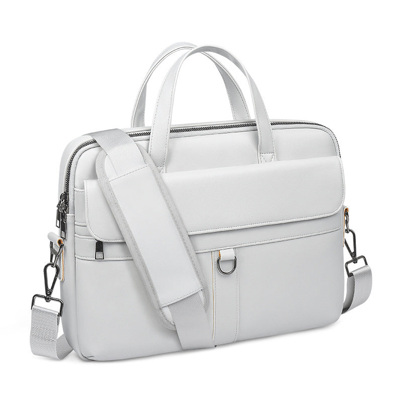 Sacoche ordinateur simili cuir 15,6 pouces avec passant trolley
