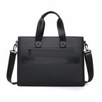Sacoche ordinateur homme 14 pouces, toile mate et passant trolley