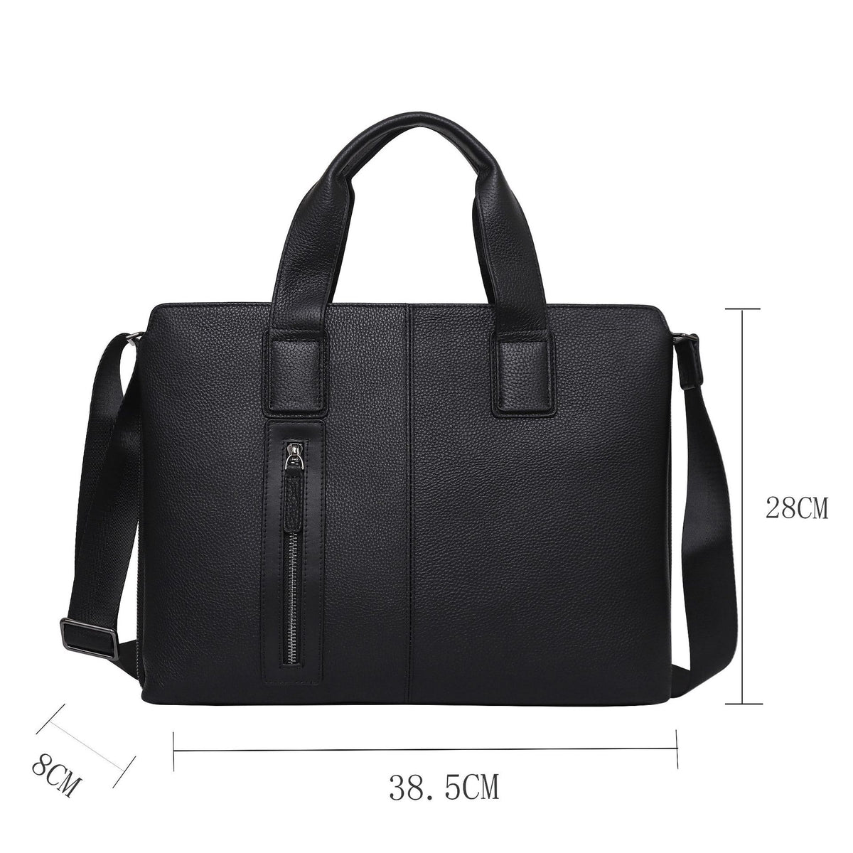Sacoche ordinateur cuir homme 15 pouces, cuir de vache grainé