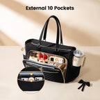 Sac ordinateur femme avec compartiment repas isotherme, 10 poches