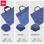 Sacoche ordinateur à main en toile, porte-documents A4 zippé