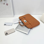 Pochette ordinateur 14 pouces en nylon à poignées, deux poches avant