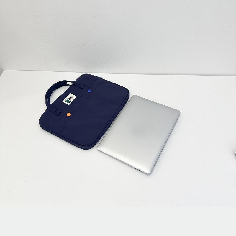 Pochette ordinateur 14 pouces en nylon à poignées, deux poches avant