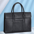 Sacoche ordinateur cuir homme à rabat, format A4, 15 pouces