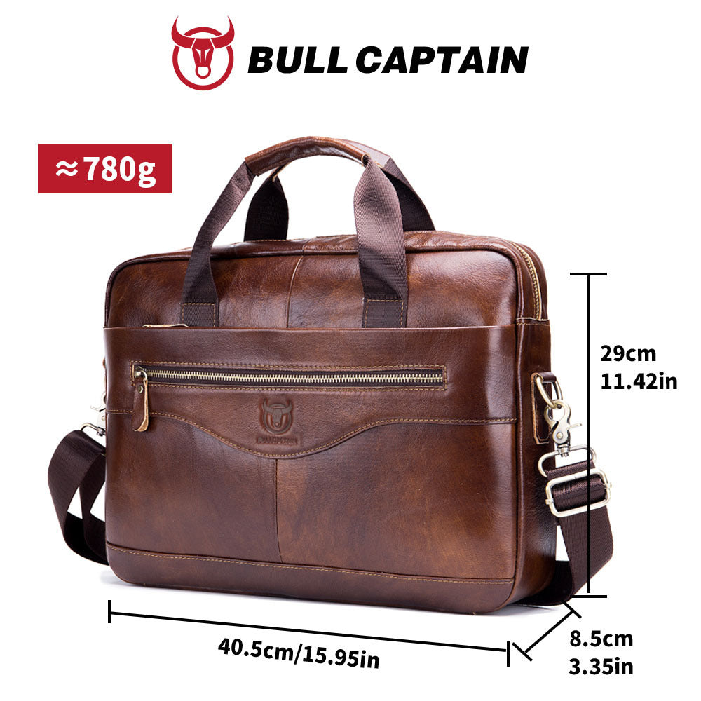 Sacoche ordinateur cuir homme, porte-documents vache 16 pouces