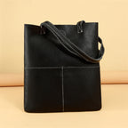 Sac ordinateur cuir femme, cabas vertical en cuir de vache grainé