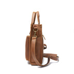 Sacoche ordinateur cuir homme 14 pouces, cuir huilé 38 x 30 x 9 cm