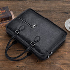 Sacoche ordinateur cuir homme 14 pouces en croûte de vache