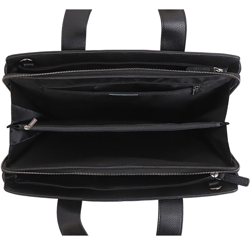 Sacoche ordinateur cuir homme 15 pouces, cuir de vache grainé