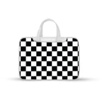 Pochette ordinateur à poignées motif damier, 11 à 17 pouces