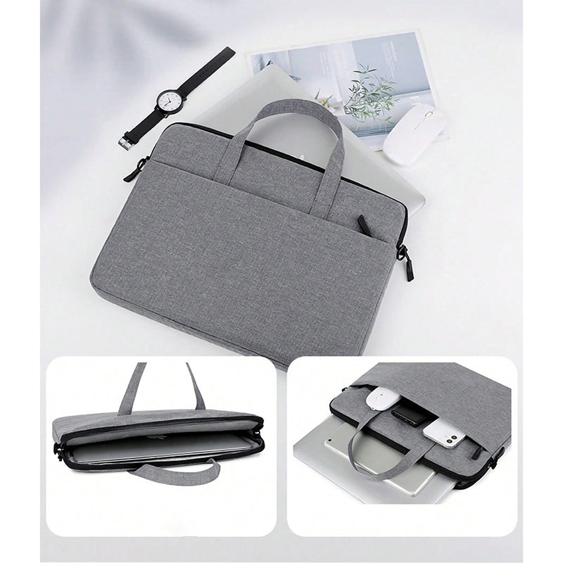 Pochette ordinateur 14 pouces à poignées en polyester, 4 modèles