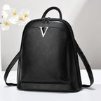 Sac à dos ordinateur femme en simili cuir aspect ciré, 4 coloris