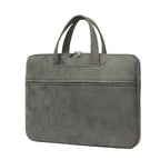 Pochette ordinateur à poignées, toile oxford ou effet daim