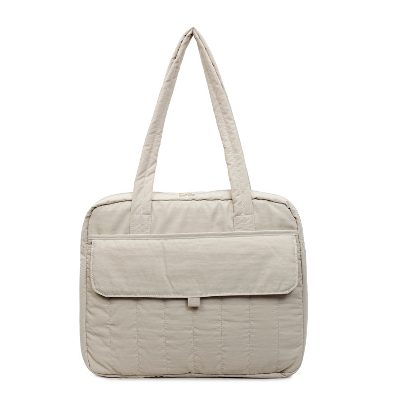 Sac ordinateur femme matelassé 14 pouces, cabas en nylon