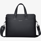 Sacoche ordinateur cuir homme grainé, double compartiment 13 pouces