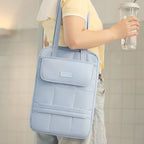 Pochette ordinateur verticale matelassée à anses, 13 et 14 pouces