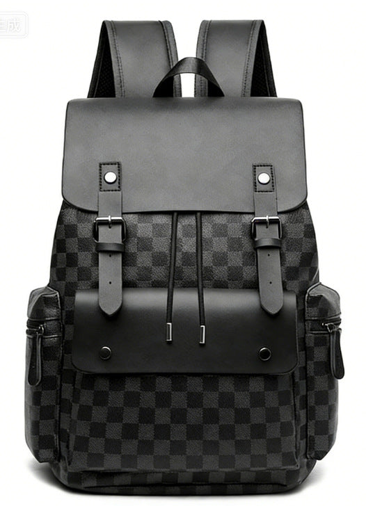 Sac à dos ordinateur homme à motif damier